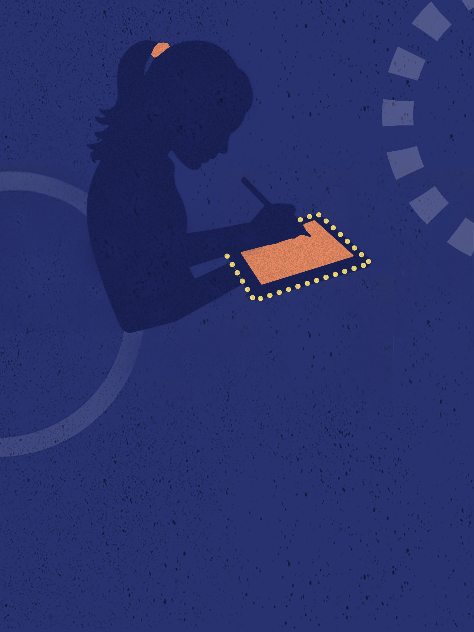 Thumbnail image of girl writing to represent the topic 'Safeguarding children not in school'